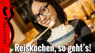 Asiatisch REISKOCHEN  so bekommt man den Reis wie beim Asiaten hin [upl. by Hpejsoj]