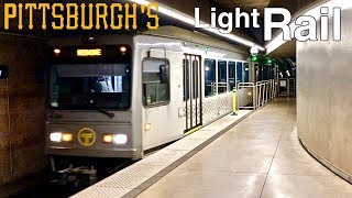 Riding the Pittsburgh T Light Rail Lines [upl. by Idoj]