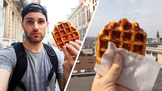 Finding the BEST WAFFLES in Brussels Belgium 🇧🇪 [upl. by Yacano]