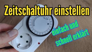 Zeitschaltuhr einstellen analog Anleitung Zeitschaltuhr stellen Bedienung so gehts richtig [upl. by Tibold]