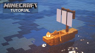 Minecraft How To Build a Small Boat Tutorial [upl. by Adiam]