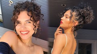 CURLY UPDO HAIRSTYLES  Tutorials [upl. by Bills]