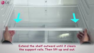 LG Refrigerator Shelf Adjustment and Removal [upl. by Kirk530]