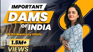 Important Dams of India  Dams In India Tricks In Hindi  Parcham Classes Geography by Richa Maam [upl. by Karry]