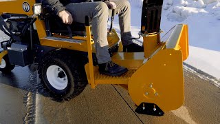 Easy Snow Removal With The Walker 36 inch Single Stage Snowblower Attachment [upl. by Eiramannod]