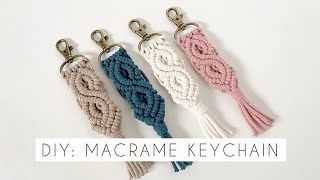 DIY MACRAME KEYCHAIN TUTORIAL  INTERMEDIATE MACRAME  HOW TO MAKE MACRAME [upl. by Masha]