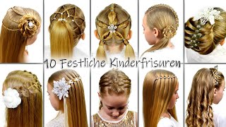 10 Festliche Kinderfrisuren II  Einfache Flechtfrisuren  Schöne Frisuren amp Zöpfe [upl. by Gleason207]