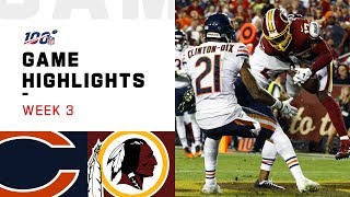 Bears vs Redskins Week 3 Highlights  NFL 2019 [upl. by Ahtibbat]