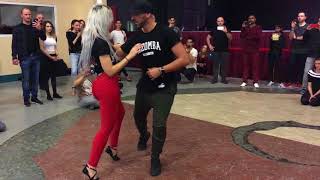 Sara Lopez amp Ivo Vieira dancing Kizomba at BachaaKizzz 1st Edition Stuttgart [upl. by Idnahr]