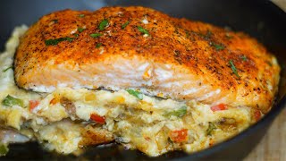 The Best Stuffed Salmon Recipe Easy Salmon Recipe [upl. by Iek]