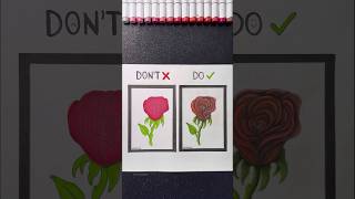 How to Draw a Rose ✍️✨🌹 art drawing tutorial [upl. by Odom772]