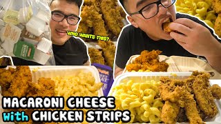 MACARONI CHEESE with the CHICKEN STRIPS [upl. by Gauntlett]