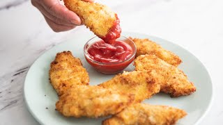 Crispy Air Fryer Chicken Strips  So Easy amp Delicious [upl. by Zel]