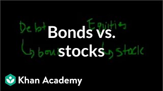 Bonds vs stocks  Stocks and bonds  Finance amp Capital Markets  Khan Academy [upl. by Aitra]