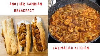 HOW TO MAKE A GAMBIAN BREAKFAST  SIPA SIPA SAUCE  AKA PRAWN SAUCE 😋 [upl. by Shirlene34]