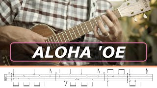 Aloha Oe  Liliʻuokalani  Ukulele Fingerstyle TAB  Grade 5 [upl. by Angadreme]