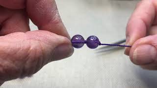 Nomad Beads Mala Knotting HowTo [upl. by Egroej]