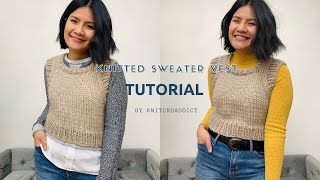 How to Knit a Sweater Vest  Free Knitting Pattern [upl. by Heather633]