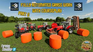 Automated Grass Work amp Custom Fields  How To Use CoursePlay Part 2  FS22 [upl. by Yvaht]