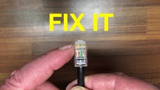 How to replace an RJ45 ethernet connector plug yourself [upl. by Auhsot]