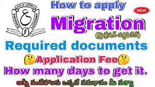 How to apply Migration Certificate from get Osmania University Required Documents Apply Fee Querie [upl. by Ettennaj575]