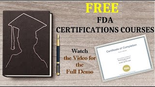 FDA’s FREE CERTIFICATION COURSES  PHARMA PORTAL [upl. by Yeltneb598]