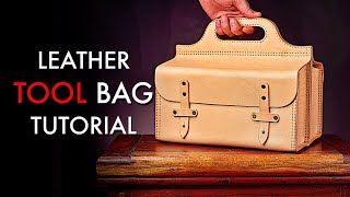 Leather Tool Bag DIY  Tutorial and Pattern Download [upl. by Chelton]