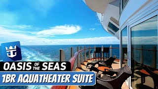 Oasis of the Seas  1BR Aqua Theater Suite Tour amp Review 4K  Royal Caribbean Cruise [upl. by Machutte350]