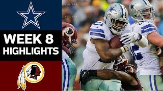 Cowboys vs Redskins  NFL Week 8 Game Highlights [upl. by Yorick]