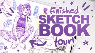 Finished Sketchbook Tour 25  SKETCHES OF SKETCHY PROPORTIONS [upl. by Aerdnek398]