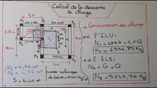 Calcul de la descente de charge sur poteau [upl. by Hankins940]