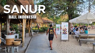 4K Bali Sanur Walking Tour  Main Street and Pantai Sanur [upl. by Melcher69]