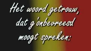 De Brabançonne  Belgisch Volkslied  Belgian National Anthem lyrics [upl. by Antoinetta]