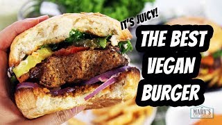 THE BEST VEGAN BURGER  Recipe by Marys Test Kitchen [upl. by Innep]