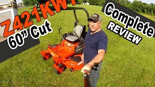 kubota zero turn mower review  Z421 KWT 60 Kommander Pro [upl. by Eyks947]