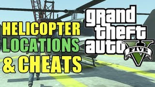 GTA 5 Secrets  All Helicopter Locations  Buzzard Cheat Code Spawn Attack Helicopter [upl. by Evslin795]