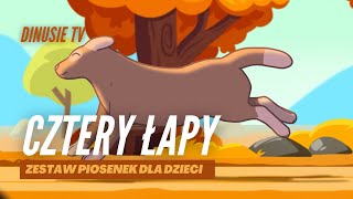 Cztery Łapy  Piosenki Dla Dzieci  Dinusie TV  Zestaw Piosenek dla dzieci [upl. by Retsek149]