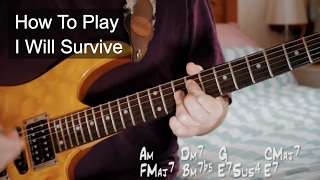 I Will Survive  Gloria Gaynor Guitar Turtorial [upl. by Tanney432]