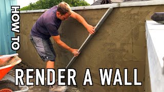 How to plaster an outside wall [upl. by Elbys221]