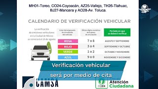 Este 10 de agosto reinicia verificación vehicular en CDMX [upl. by Gabbi]