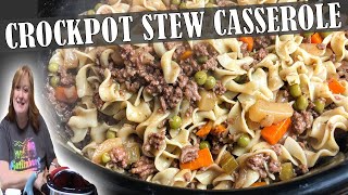 Crockpot GROUND BEEF STEW CASSEROLE Recipe  A Delicious SLOW COOKER Meal [upl. by Julian]