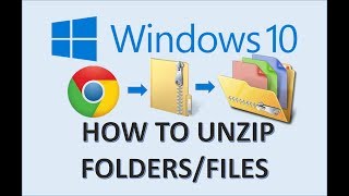 Windows 10  Unzip Files amp Folders  How to Extract a Zip File or Folder on MS Microsoft PC Explorer [upl. by Ries]