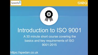 Introduction to ISO 9001 Free ISO training [upl. by Hodge]