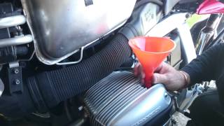 BMW R1100s DIY OilFilter and Plug Change [upl. by Ogilvie]