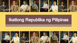 Mga Pangulo ng Ikatlong Republika ng Pilipinas Part I [upl. by Acirem586]