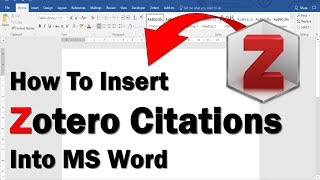 How To Insert Zotero Citations Into Microsoft Word [upl. by Noiramed]