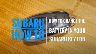 How To Change the Battery in a Subaru Key FOB NO TOOL keyfob battery change PLUS common mistakes [upl. by Frymire606]