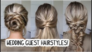 WEDDING GUEST HAIRSTYLES UPDO HALF UP TOPSY TAIL [upl. by Suraved]