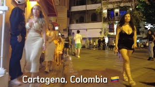 CARTGENA CLOCK TOWER Night Centro  Colombia 🇨🇴 Walk Tour [upl. by Hogue]