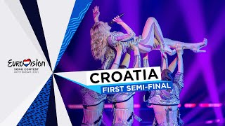 Albina  TickTock  LIVE  Croatia 🇭🇷  First SemiFinal  Eurovision 2021 [upl. by Mrots735]